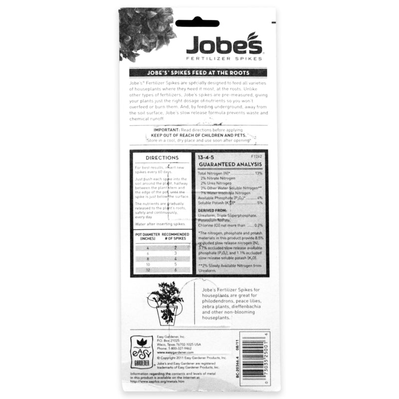 Jobe's Organic Spikes Root Feeder 2.2 oz 05031T-1