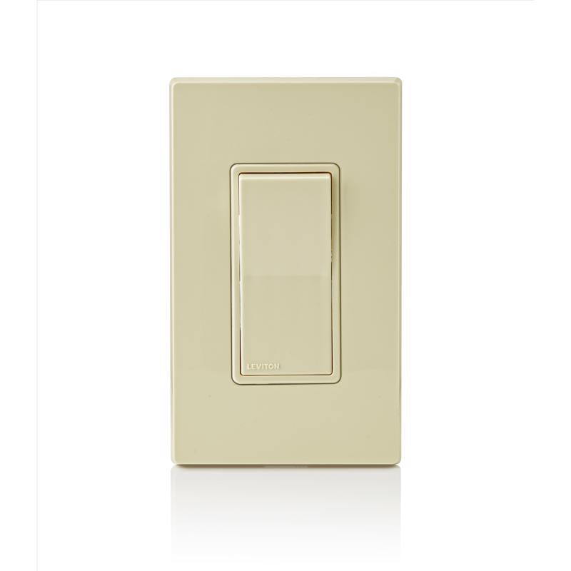 Leviton 5601-2I Decora Rocker Single-Pole AC Quiet Switch on a white background