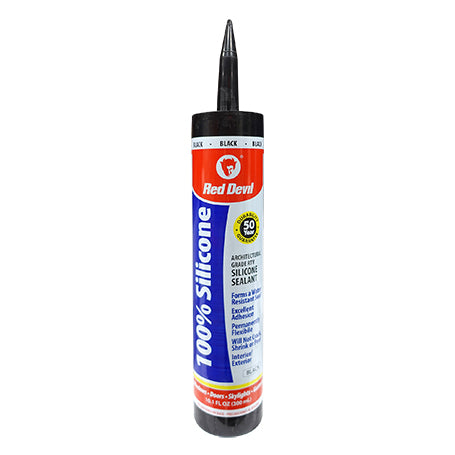 Red Devil 9 Oz 100% Silicone Sealant Black