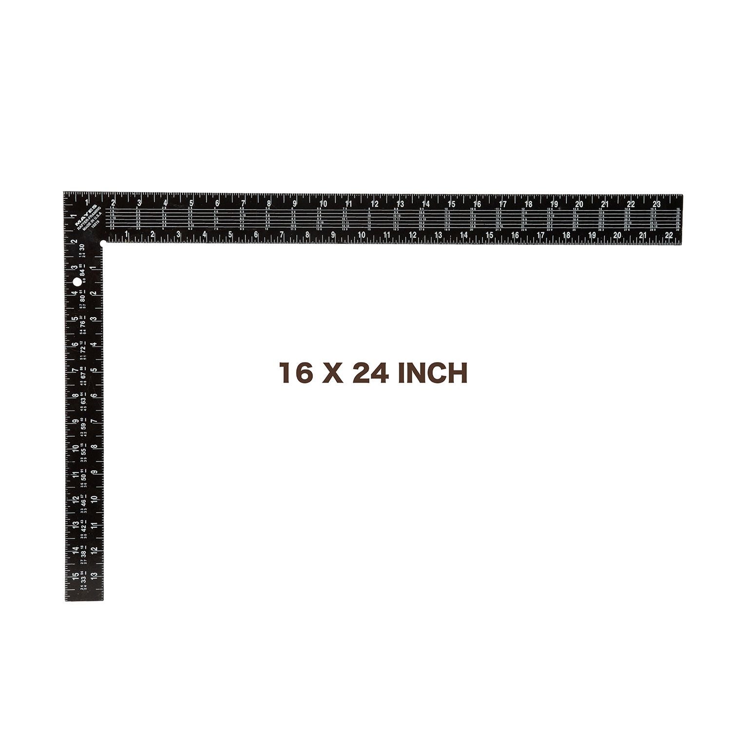Mayes 16" X 24" Black Steel Rafter Square 10219-1
