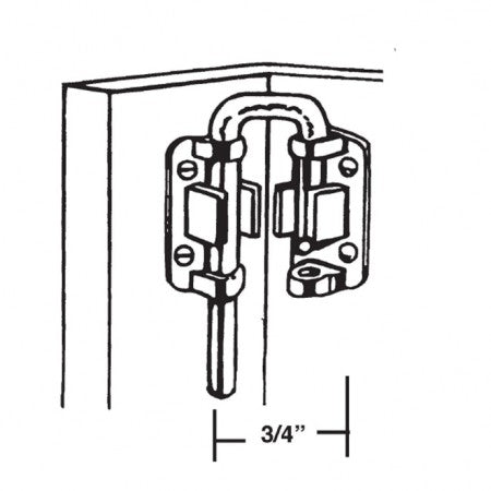 Barton Kramer 10356C Chrome Sliding Glass Door Security Latch-1