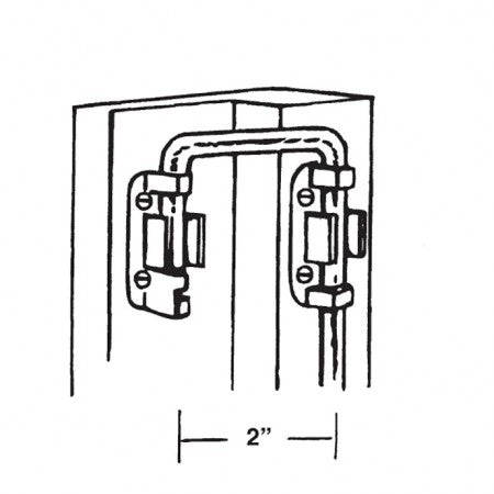 Barton Kramer 2 in. Patio Door Security Latch White 10366-1