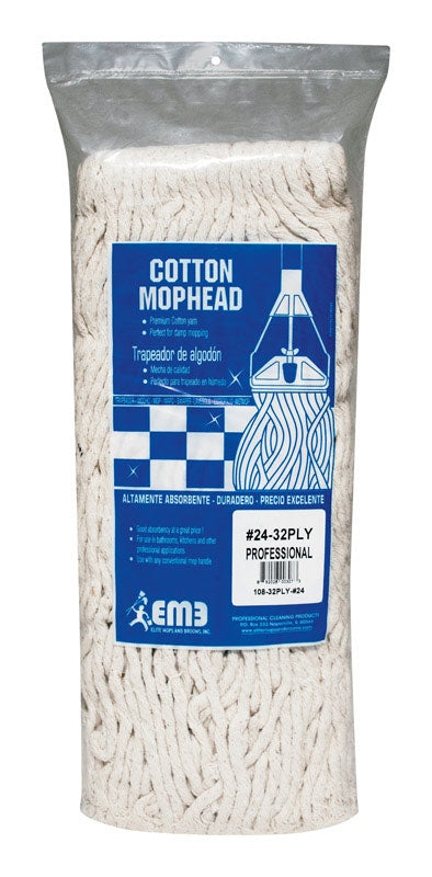 Elite #16 Professional 32 Ply Cotton Mophead 107-32PLY-#16 - Box of 6