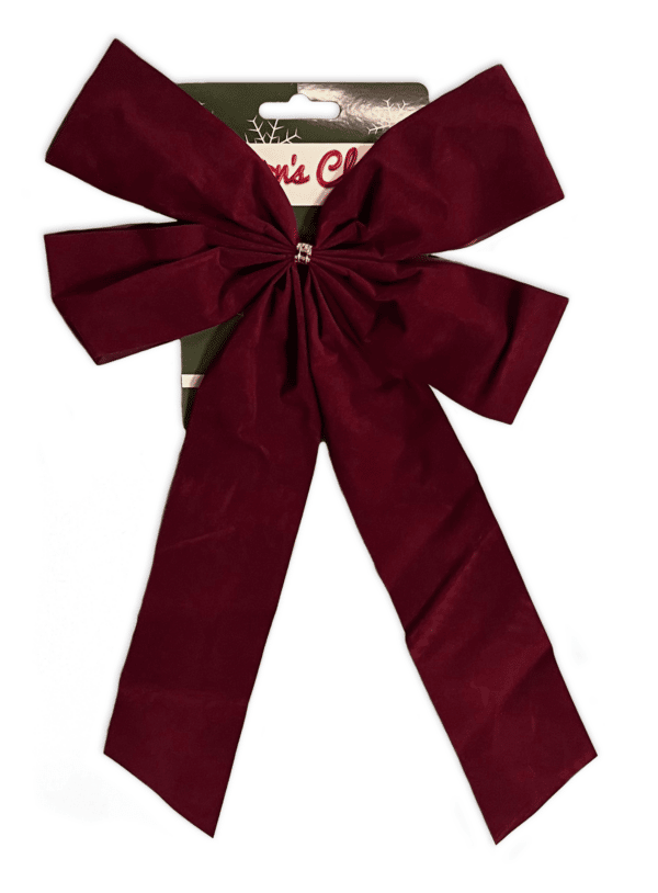 Burgundy Velvet 4 Loop Bow 119BG - Box of 24