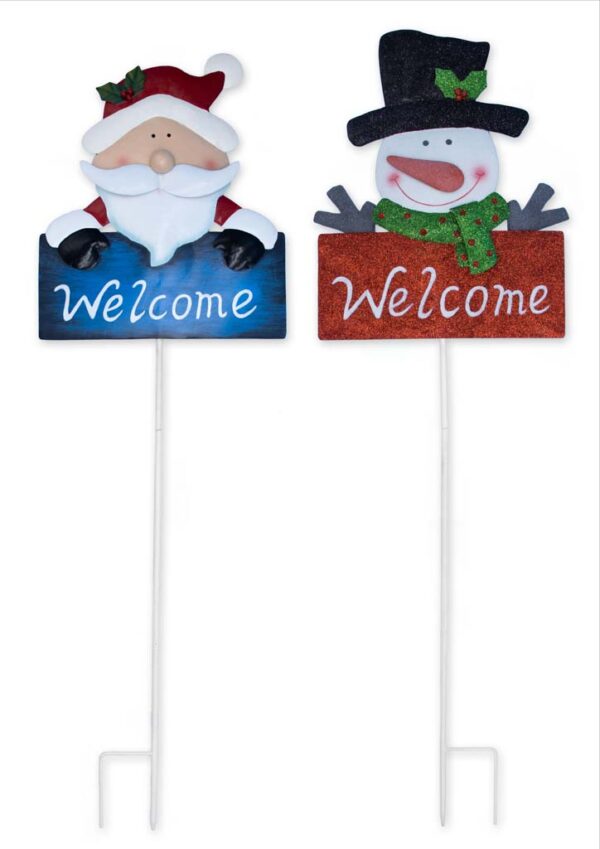 38 Inch Santa & Snowman Welcome Stakes 12200 - Box of 12