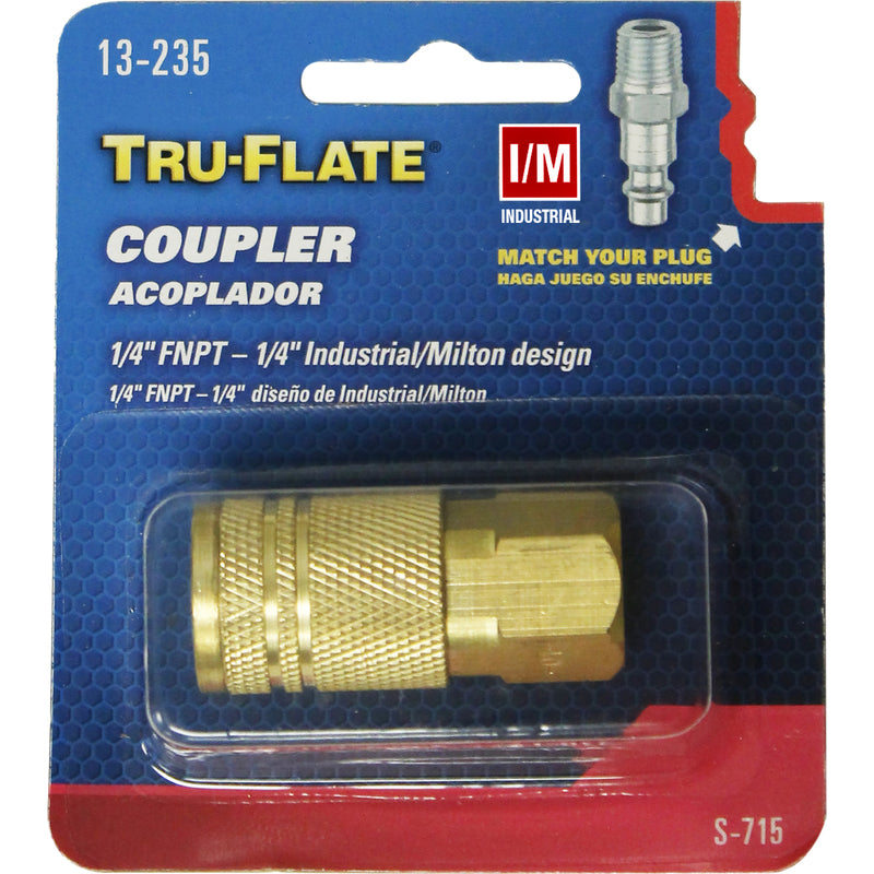 Industrial-Milton 1/4 Inch FPT Air Coupler 13-235 - Box of 10-1