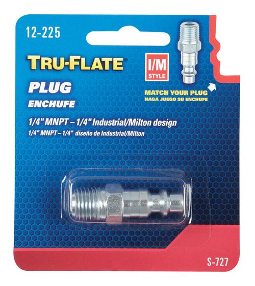 Tru-Flate 1/4 Inch Male Air Plug 12-225 - Box of 10