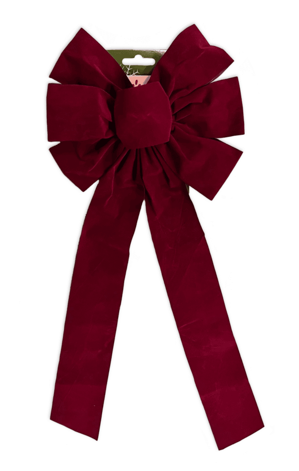 Burgundy Velvet 6 Loop Bow 131BG - Box of 24