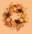 22 Inch Fall Gourd Wreath 13536 - Box of 2