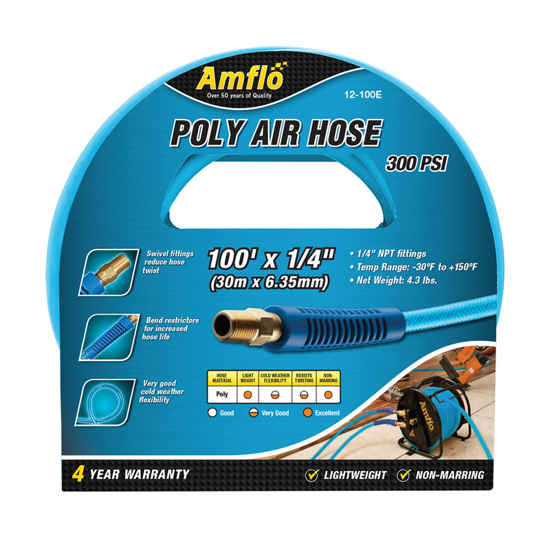 AmFlo 1/4 inch x 100 Foot Air Hose 12-100E