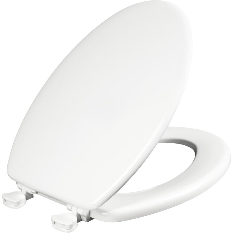 Bemis Elongated White Molded Wood Toilet Seat 144ECA-000-3