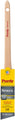 A single wooden paintbrush with a yellow and black Purdy Spirex Stiff brush sleeve, shown against a plain white background.