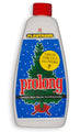 Bottle of Plantabbs prolong tree preservative with a red cap on a white background