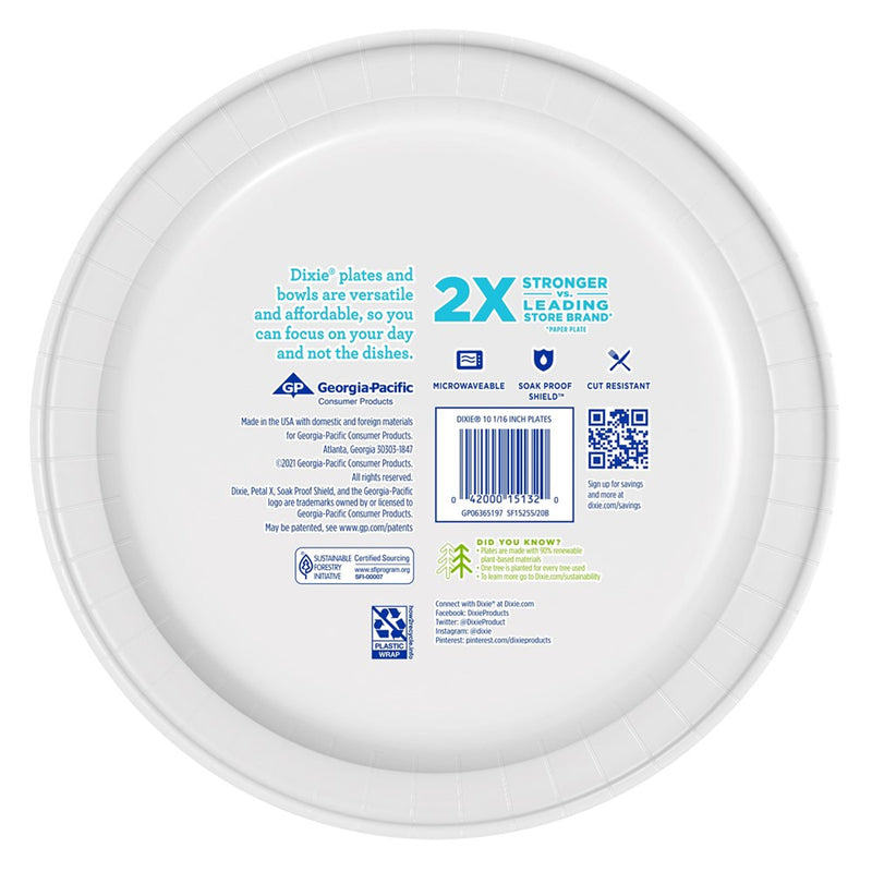 Dixie Everyday Heavy Duty Paper Plates 26-Count 15255 - Box of 8-3