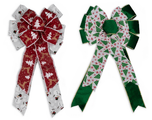 Assorted Layered Christmas Bows 15428 - Box of 24