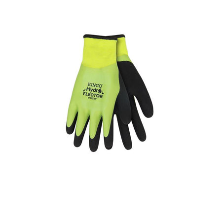 Pair of Kinco 1786P Hydroflector  green and black gloves with 'Kinco' branding on a white background