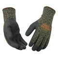 Pair of gloves with camouflage pattern and 'Frost Breaker Camo' text on a white background