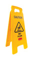 Rubbermaid 6112-77 Floor Sign with Caution Wet Floor Imprint 2-Sided