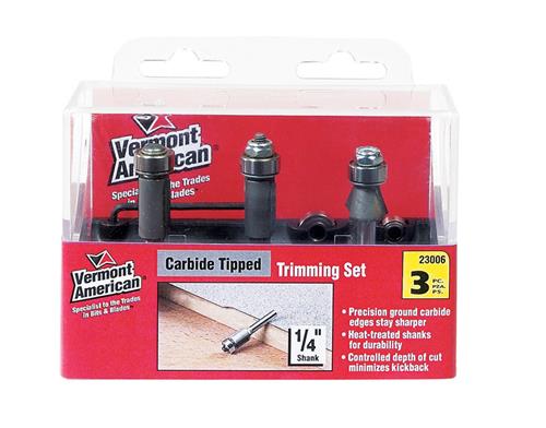 Vermont American 3 Piece Router Bit Trimming Set 23006