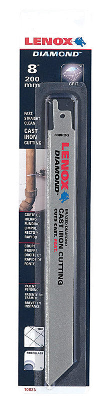 Lenox 8 In. Diamond Reciprocating Saw Blade 10833-800RDG