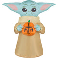 Gemmy 1.5 ft. Prelit Star Wars Airdorable the Child w/ Pumpkin Inflatable 227686