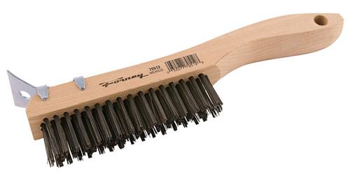 Forney 70512 Scratch Brush w-Scraper Carbon 4 x 16