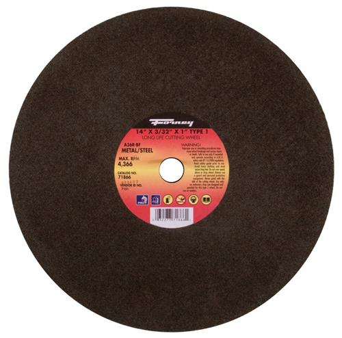 Forney 71866 Cutting Wheel, Metal Type 1, 14" X 3/32" X 1"