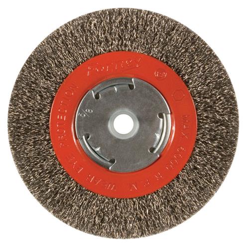 Forney 72750 Wire Wheel Crimped 6" x .014" Wire x 1/2" - 5/8"