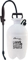 White lawn and garden sprayer with black nozzle on a white background