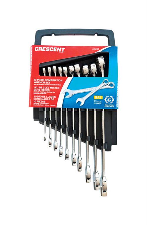Crescent 10 Pc. 12 Point SAE Combination Wrench Set CCWS2
