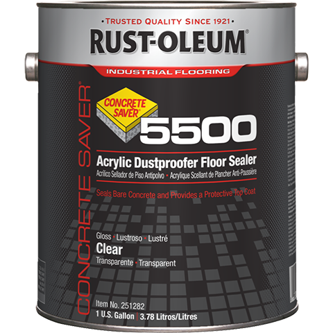 Rust-Oleum Concrete Saver 5500 System Acrylic Dustproofer Floor Sealer Clear Gallon 251282