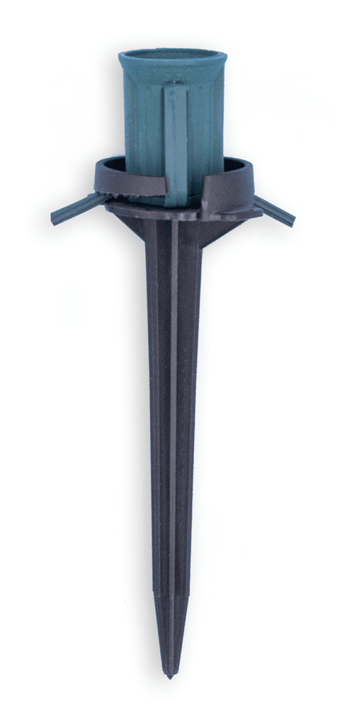 Commercial grade christmas light stake on a white background