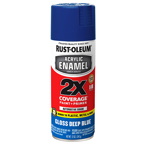 Rust-Oleum Acrylic Automotive Enamel 2X Spray Paint Gloss Deep Blue