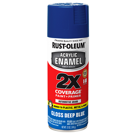 Rust-Oleum Acrylic Automotive Enamel 2X Spray Paint Gloss Deep Blue