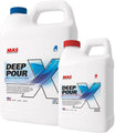 Two containers of MAS Deep Pour X epoxy resin on a white background