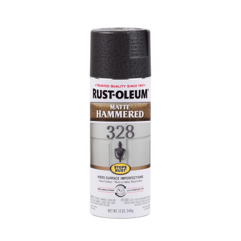 Rust-Oleum Stops Rust Matte Hammered Spray Paint Black