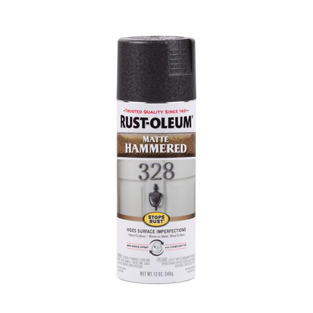 Rust-Oleum Stops Rust Matte Hammered Spray Paint Black