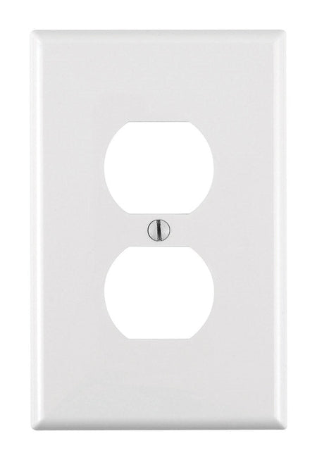 Leviton PJ8-W 1-Gang Duplex Device Receptacle Wallplate White - Box of 20