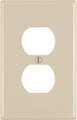 Leviton PJ8-I 1-Gang Duplex Device Receptacle Wallplate Ivory - Box of 20