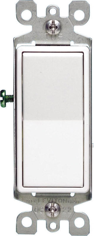 Leviton 5601-2W Decora Rocker Single-Pole AC Quiet Switch White