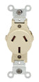 Leviton 5032-I Commercial Single Receptacle Outlet Ivory