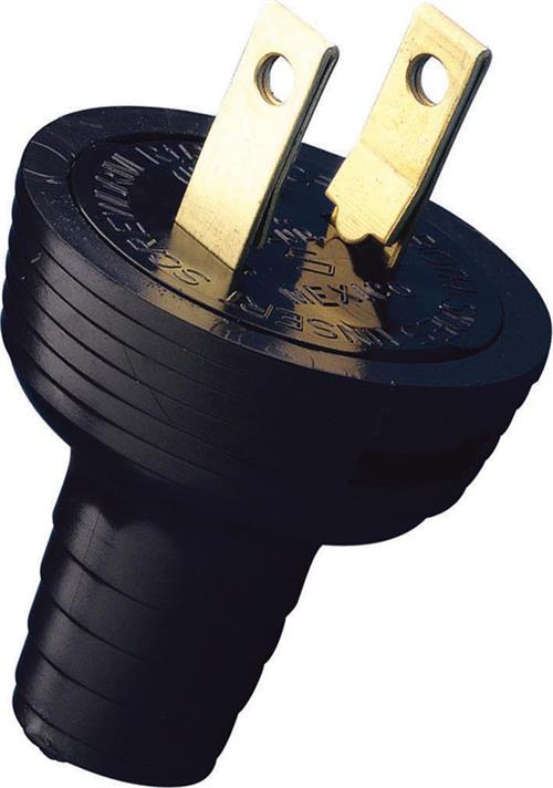 Leviton 2-Pole 2-Wire Non-Polarized, Non-Grounding Plug 48642 ...