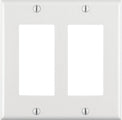 Leviton 80409-W  2-Gang Decora-GFCI Device Decora Wallplate-Faceplate White - Box of 25