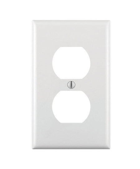 Leviton 80703-W 1-Gang Duplex Device Receptacle Wallplate White - Box of 20