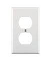 Leviton 80703-W 1-Gang Duplex Device Receptacle Wallplate White - Box of 20