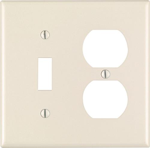 Leviton 78005 2-Gang 1-Toggle 1-Duplex Device Combination Wallplate