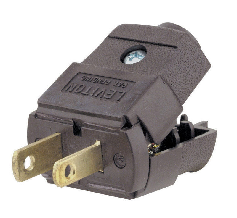 Leviton 101-P Residential Thermoplastic Non-Grounding Polarized Plug B ...