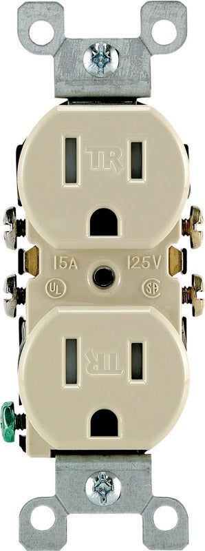 Leviton T5320-I 15 Amp Duplex Receptacle-Outlet Ivory