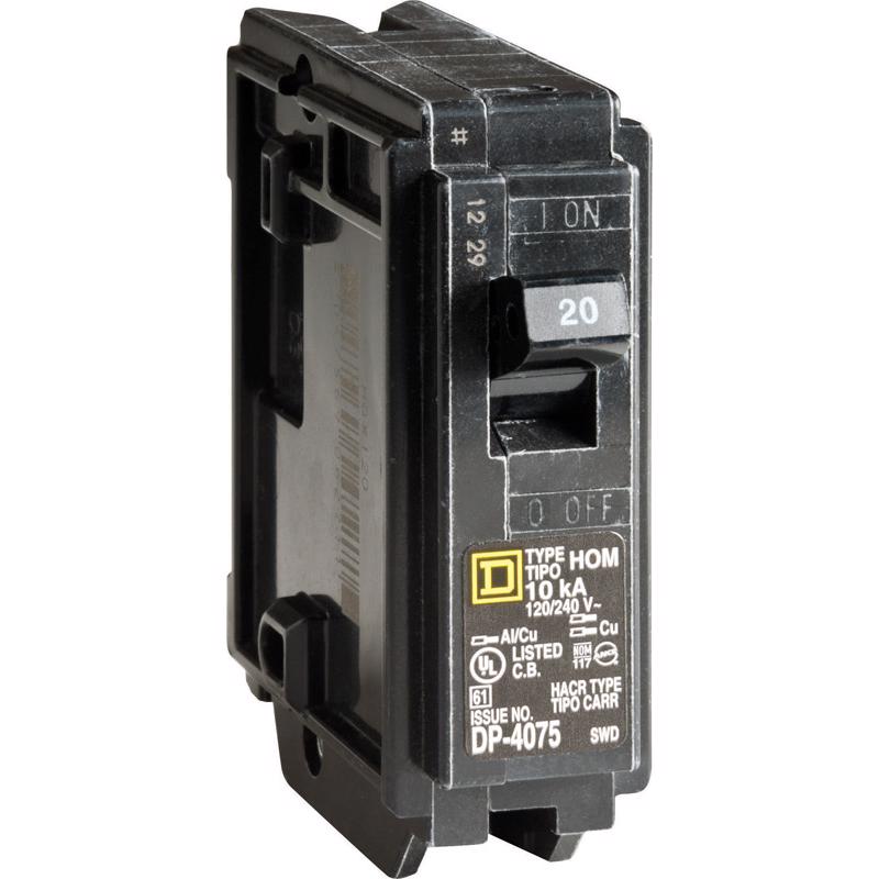 Square D HomeLine Single Pole 20 Amp Circuit Breaker HOM120CP1235