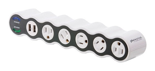 360 Electrical Power Curve 2.1 Rotating Outlet Surge Protector & USB Charger 36052